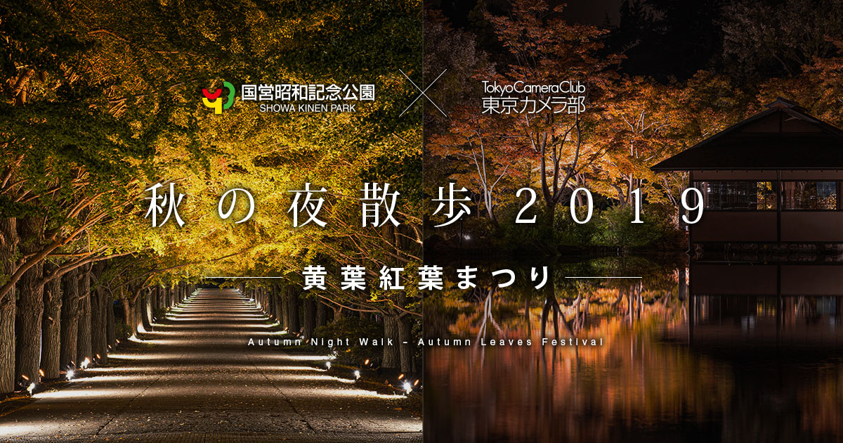 国営昭和記念公園 東京カメラ部 秋の夜散歩19 黄葉紅葉まつり